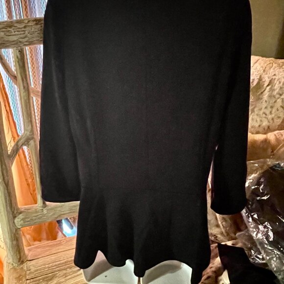 DIOR Animation Top -Womens Uniform Shirt Top Exclusive- Black w Flounce - Picture 7 of 10